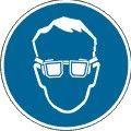 Знак M01 "Работать в защитных очках" (200х200) пленка самоклеящаяся PROxima EKF an-m-01