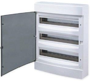 Щит распределительный навесной Unix 3х18мод. IP41 прозр. дверь PROxima EKF ux-3x18-n