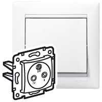 Розетка телевизионная оконечная TV/FM/SAT СП Valena 10дБ механизм бел. (DIY-упак.) IEK 694277