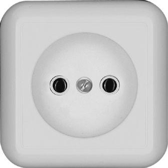 Розетка 1-м ОП Прима 10А IP20 250В без заземл. без защ. шторок с изолир. пластиной бел. (опт. упак.) SchE RA10-164I-B