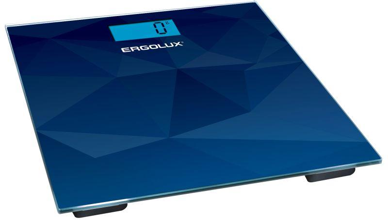 Весы напольные ELX-SB03-C45 до 180кг LED подсветка абстракция син. Ergolux 13434