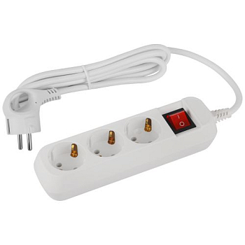 Удлинитель 3х1.5м с заземл. 16А IP20 GREEN LINE UDL-16-315-ES ПВС 3х1 с выкл. Эра Б0065078