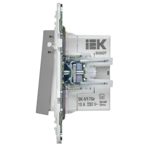 Кнопка звонка SKANDY 10А SK-V17Gr для отелей с индикацией сер. IEK SK-V14-2-10-K03