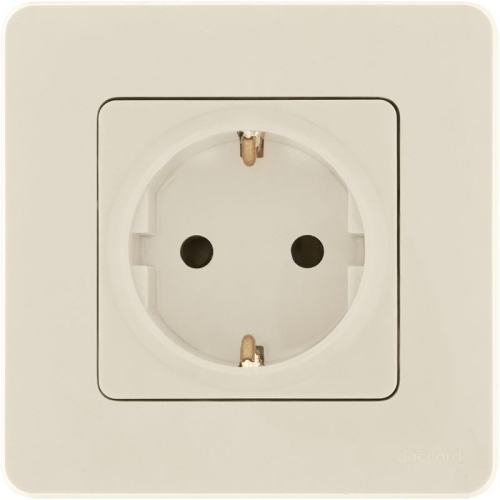 Розетка 1-м СП Inspiria 16А IP20 250В 2P+E защ. шторки немецк. стандарт механизм сл. кость IEK 673731