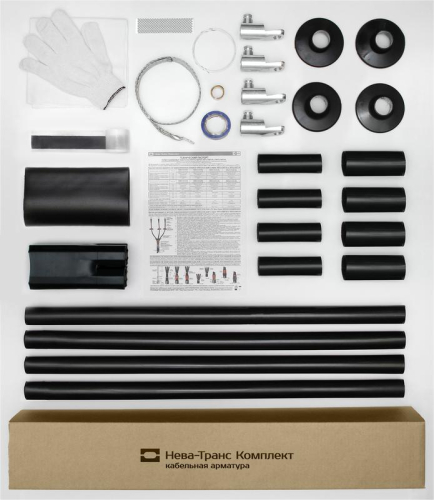 Муфта кабельная концевая наружн. уст. 1кВ 1КНТпН-4х(150-240) с болтов. наконечн. Нева-Транс Комплект 22020098