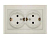 Розетка 2-м СП Бриллиант 16А IP20 с заземл. защ. шторки сл. кость UNIVersal 7948769