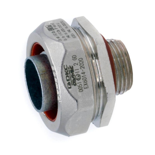 Муфта металлорукав-коробка взрывозащ. Ex e DN26мм M25х1.5 IP66/67 никелир. латунь DKC EX6014-2527