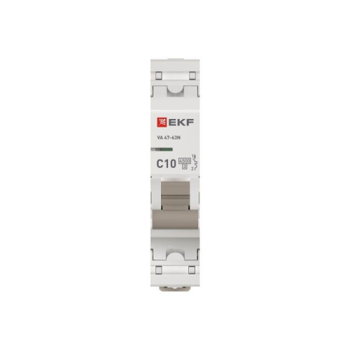 Выключатель автоматический модульный 1п C 10А 4.5кА ВА 47-63N PROxima EKF M634110C