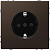Розетка 1-м СП Merten D-Life 16А IP20 с заземл. защ. шторки SD мокко SchE MTN2300-6052