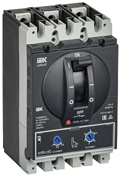 Выключатель автоматический в литом корпусе 3п D 160А 150кА расцепитель термомагнитный регулируемый ARMAT IEK AR-MCCB-3D-150-0160A-ATUC