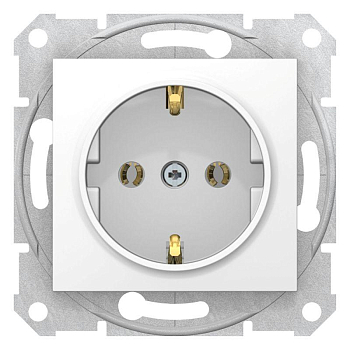 Механизм розетки 1-м СП Sedna 16А IP20 с заземл. быстрозажим. контакты без защ. шторок бел. SchE SDN3001821