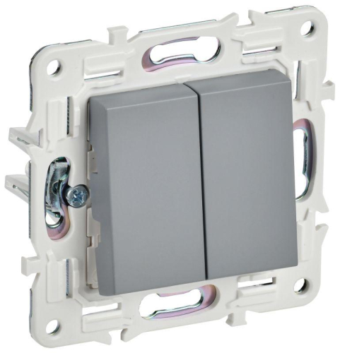 Выключатель перекрестный 2-кл. SKANDY 10А SK-V06Gr сер. IEK SK-V23-0-10-K03