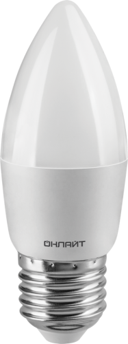 Лампа светодиодная 71 635 OLL-C37-8-230-4K-E27-FR 8Вт свеча 4000К нейтр. бел. E27 800лм 176-264В ОНЛАЙТ 71635
