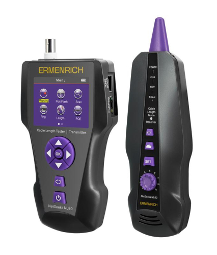 Измеритель длины кабеля NetGeeks NL80 фиолет. Ermenrich 85673