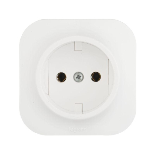 Розетка 1-м ОП Quteo 16А IP20 2P без заземл. без защ. шторок бел. IEK 782210
