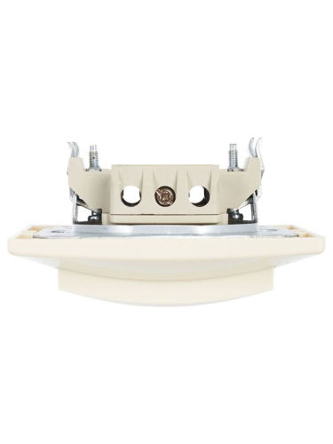 Выключатель кнопочный 1-кл. СП Кварта 10А IP20 ВСк10-1-0-ККм крем. GENERICA EVK13-K33-10-DM