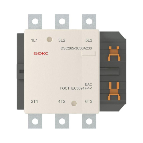 Контактор магнитный DSC265-3C00A230 265А 130кВт (AC3) 220В AC DKC DSC265-3C00A230