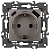 Розетка Elegance 14-4108-16 16A 250В 2P+E защ. шторки с USB type-A+C 3А 5В титан Эра Б0067695