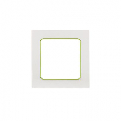 Рамка 1-м Стокгольм бел. с линией цвета зел. PROxima EKF EXM-G-302-20