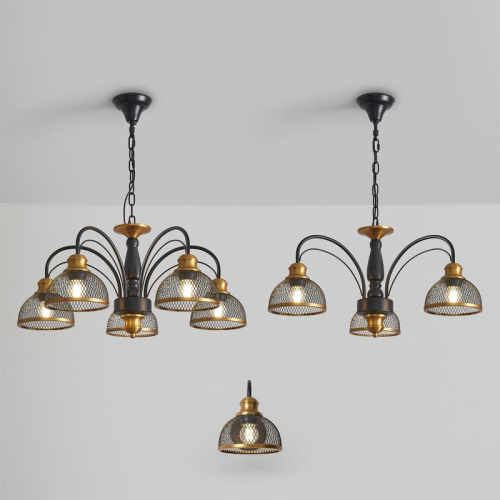 Светильник Caz 5х60Вт E27 IP20 подвесной Freya FR5527PL-05BBZ