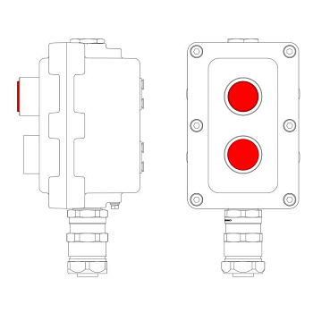 Пост управления взрывонепроницаемый из алюминия LCSD-02-B-MB-L1R(220)x1-P1R(11)x1-PBMB-ANP15BMB DKC LCSD21000093