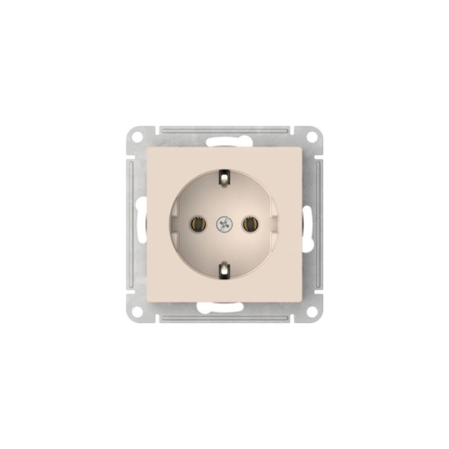 Розетка AtlasDesign 16А с заземл. быстрозажим. клем. механизм беж. SE ATN000243S