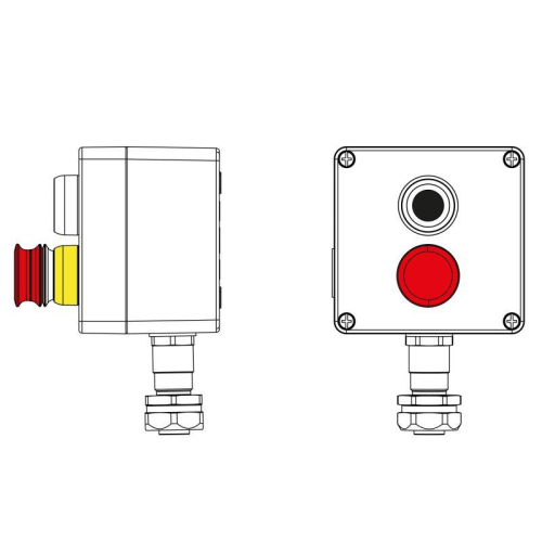 Пост управления взрывозащ. из алюм. CPE-A-12-(1xP1B(11)-1xP6E(11))-1xKAEPM2MHK-20(C)1Ex d e IIC Т5 Gb / Ex tb IIIC T95град.CDb IP66 DKC 2201.121.22.120N
