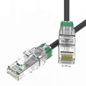 Патч-корд неэкранированный SLIM CAT6A U/UTP 4х2 28 AWG LSZH 1.5м черн. DKC RN6AUU4515BK-28