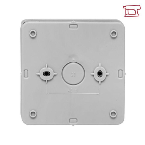 Коробка распределительная КМР-030-035 85х85х40 IP54 с крышкой для прямого монтажа без мембранных вводов сер. EKF plc-kmr-030-035