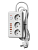 Удлинитель с сетевым фильтром 3х5м 10А 4USB + 2USBC 2500Вт ПВС 3х1 прямоуг. бел. КОСМОС FKsmPR-5m-3g(W)USB