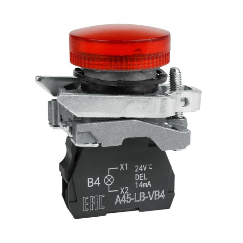 Лампа сигнальная OptiSignal D22 C4-L-B4 красн. металл 24VAC/DC XB4BVB4 КЭАЗ 332177