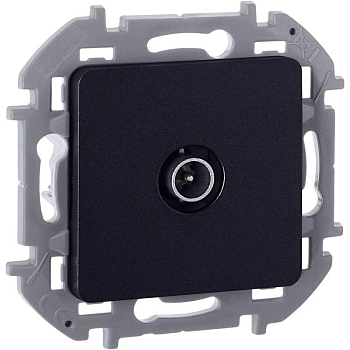 Розетка телевизионная проходная TV Inspiria 14дБ 5-862мГц механизм антрацит IEK 673863