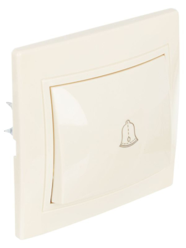 Выключатель кнопочный 1-кл. СП Кварта 10А IP20 ВСк10-1-0-ККм крем. GENERICA EVK13-K33-10-DM