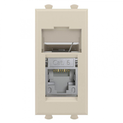 Розетка компьютерная 1мод. Avanti "Ванильная дымка" RJ-45 модульная кат.6 экран DKC 4405391