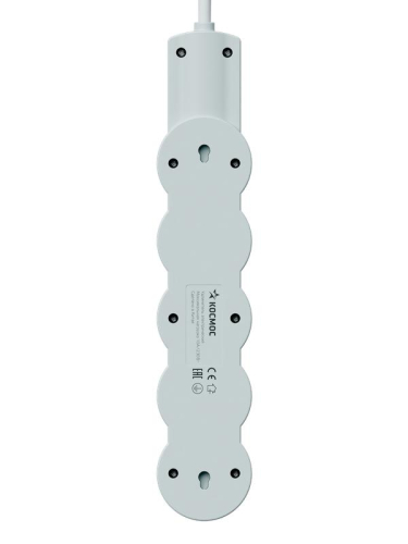 Удлинитель 4х3м с заземл. 10А IP20 USB type-Aх2 + type-C 2500Вт 220В ПВС 3х1 с выкл. бел. КОСМОС YKsm3m4g-Z-VU10А-W