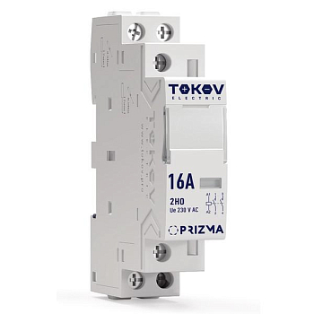 Контактор модульный 18мм 16А 230В АС 2НО PRIZMA TOKOV ELECTRIC TKE-PZ-MC-1-16-230-20