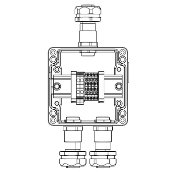 Коробка взрывозащищенная клеммная из алюминия TBE-A-12-(2xCBC.2-2xCBC.2(i)-2xTEO.2)-2xKAEPM2MHK-20(A)-1xKAEPM2MHK-20(C)1Ex e IIC Т5Gb / Ex tb IIIC T95град.C Db IP66 DKC 1201.121.22.11C