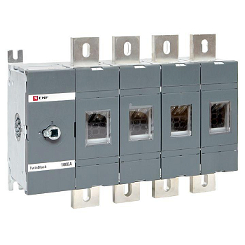 Рубильник 4п 1000А без рукоятки управления TwinBlock EKF tb-s-1000-4p