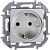 Розетка 1-м СП Inspiria 16А IP20 250В 2P+E немецк. стандарт механизм алюм. IEK 673722