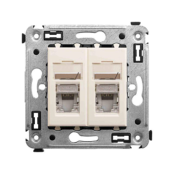 Розетка компьютерная 2-м СП Avanti "Ванильная дымка" RJ45 кат.5E экранир. DKC 4405364