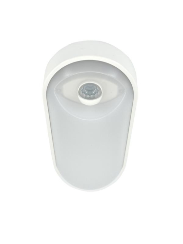 Светильник светодиодный WP 15 C 12W OP 840 W10L22 WH MDM 220х106х60мм 12Вт 4000К IP54 ЖКХ овал. пылевлагозащ. с датчиком движ. бел. Русский Свет 15071524500