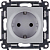 Механизм розетки 1-м СП Valena Life 16А IP20 250В 2P+E винт. клеммы алюм. Leg 753625