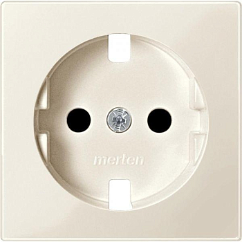 Плата центральная 1-м СП Merten IP20 защ. шторки для механизма розетки Schuko беж. SchE MTN2330-0344