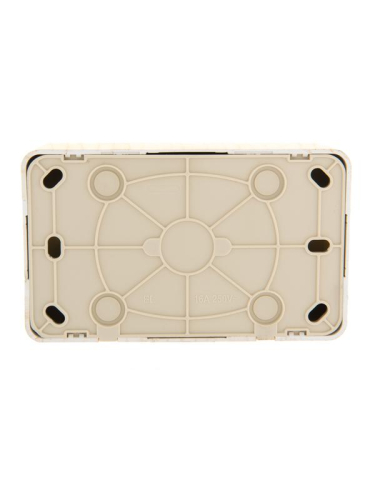 Розетка 2-м ОП Viola с заземл. беленый дуб LEZARD 751-5200-127