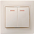Выключатель 2-кл. СП Кварта 10А IP20 ВС10-2-1-ККм с индикацией крем. GENERICA EVK21-K33-10-DM