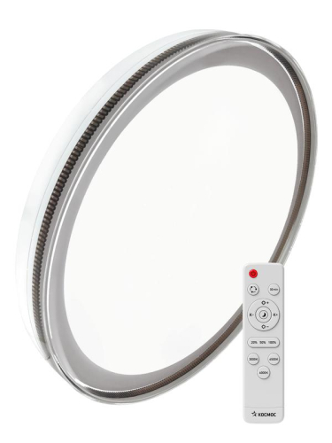 Светильник светодиодный PREMIUM LEGION 75Вт 230В 3000-6500К 6000лм IP40 485х85мм настенно-потолочный управляемый с пультом ДУ КОСМОС KSLegi75W