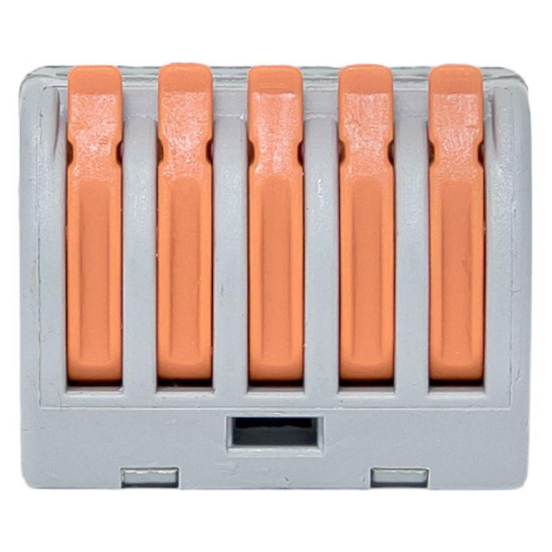 Клемма строительно-монтажная СМК 222-415 с рычагом 5 отверстий (блист.20шт) PROxima EKF plc-smk-415b-20