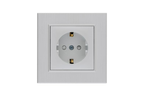 Розетка 1-м Karea LINE STAR с заземл. жемчуж. Makel 86100028