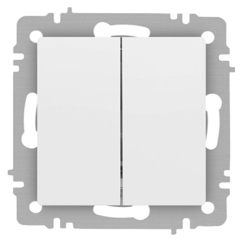 Переключатель 2-кл. СП Accent 6-107-01М 10А IP20 250В AL/CU бел. матов. Intro Б0063556