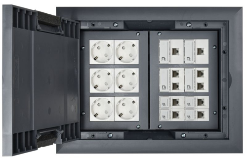 Лючок напольный ONFLOOR 24 16мод. PRIMER IEK KNL-80-16-7012